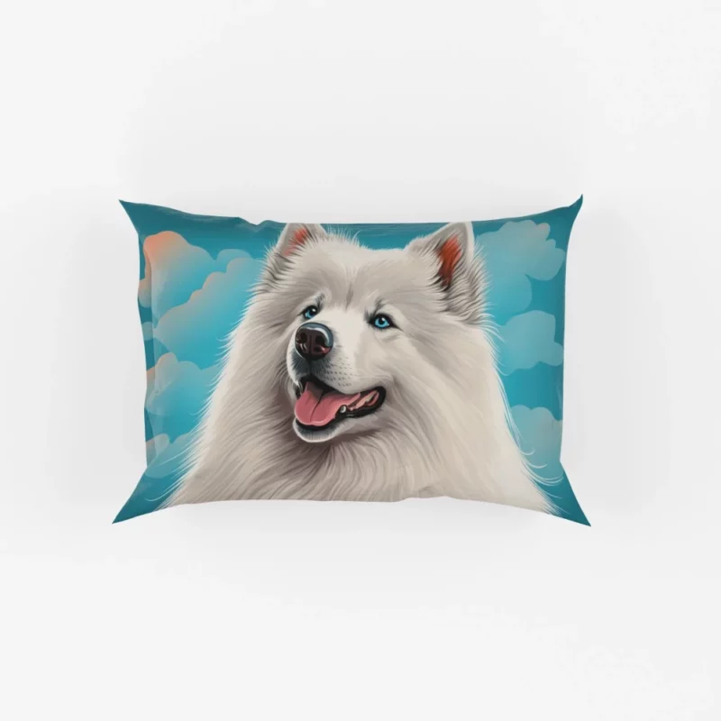 Cute Samoyed Dog Figurine Pillow Cases