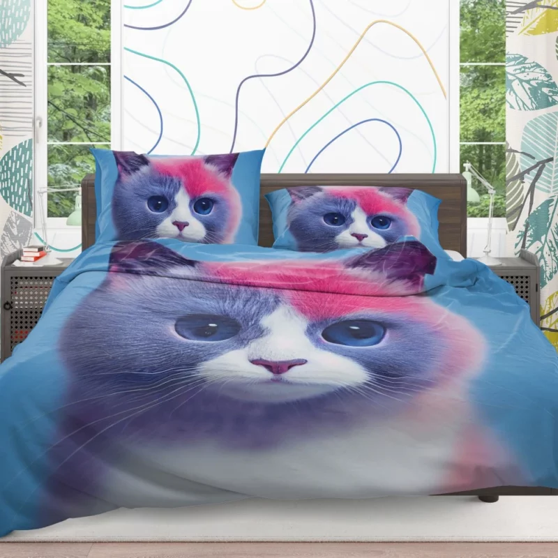 Cute Snowshoe Cat Bedding Set