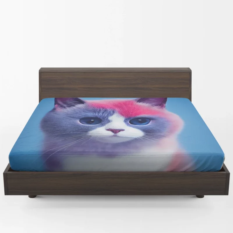 Cute Snowshoe Cat Fitted Sheet 1