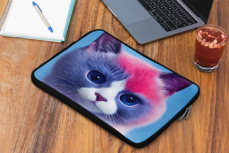 Cute Snowshoe Cat Laptop Sleeve 2