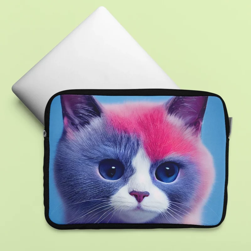 Cute Snowshoe Cat Laptop Sleeve