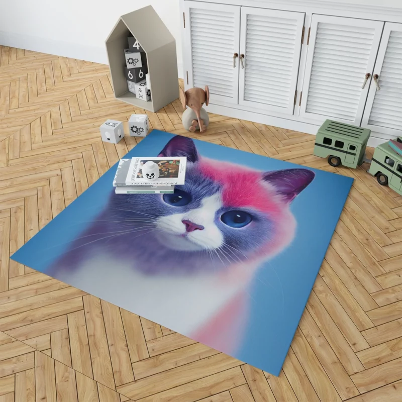 Cute Snowshoe Cat Rug 1