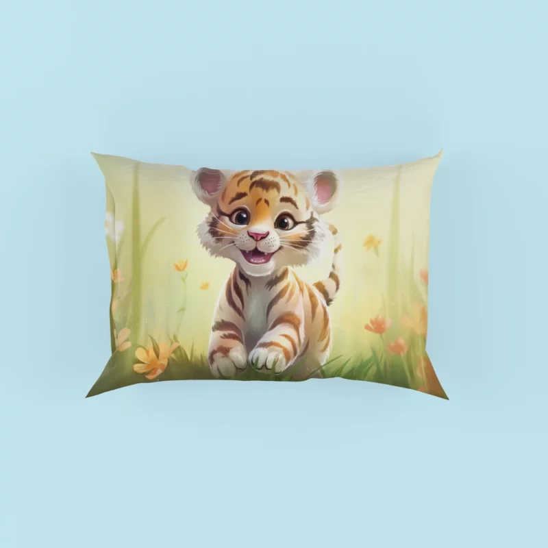 Cute Tiger Illustration Pillow Cases