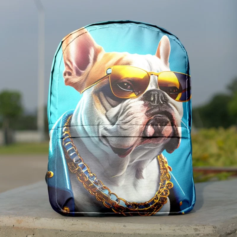 Dapper Doggo in Blue & Gold Backpack