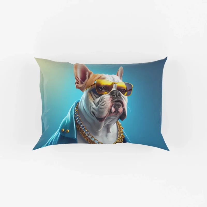 Dapper Doggo in Blue & Gold Pillow Cases