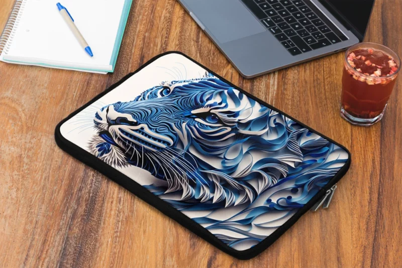 Digital Illustration Tiger Laptop Sleeve 2