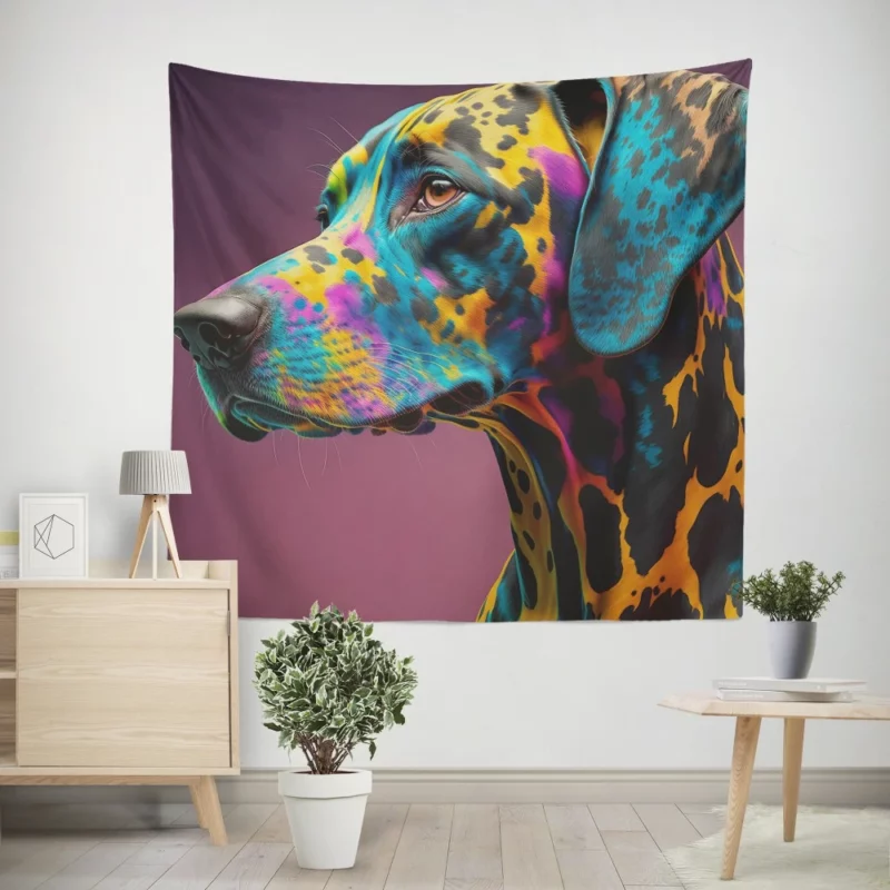 Distinctive Multicolor Dalmatian Wall Tapestry