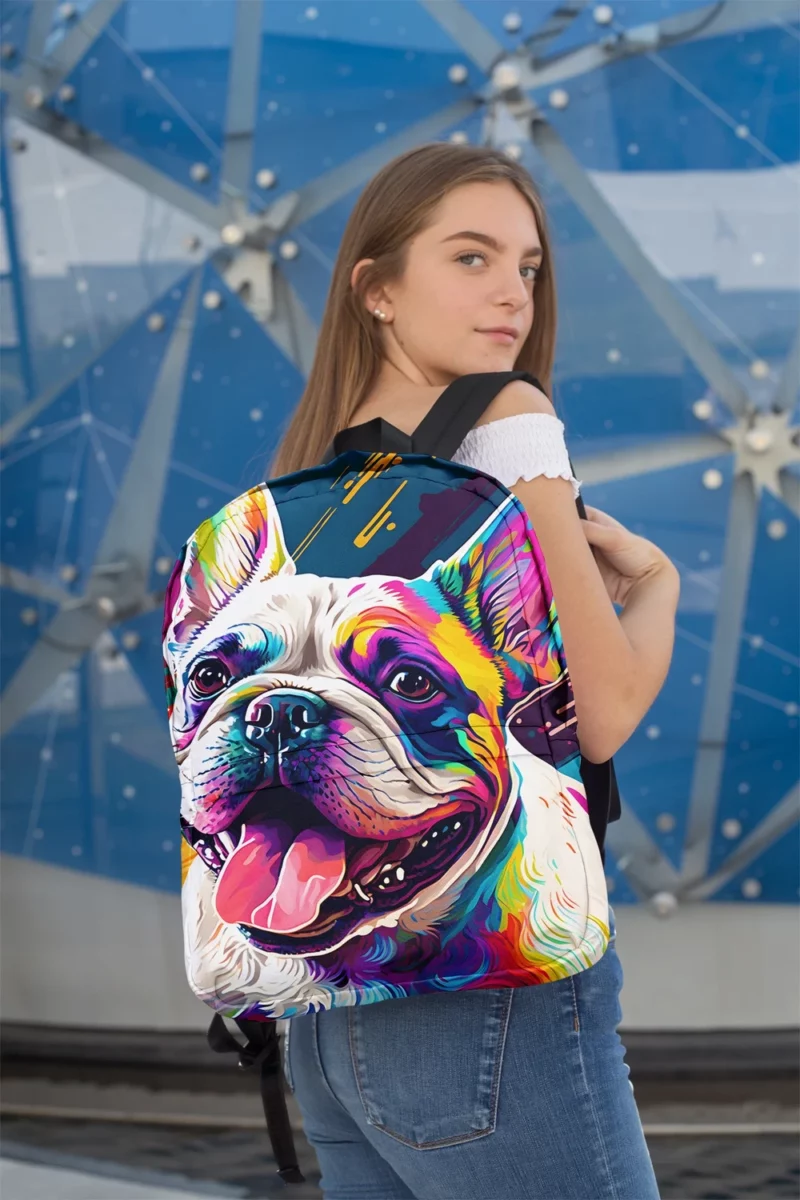 Dog Painting with Tongue Out Sculpture Backpack 2