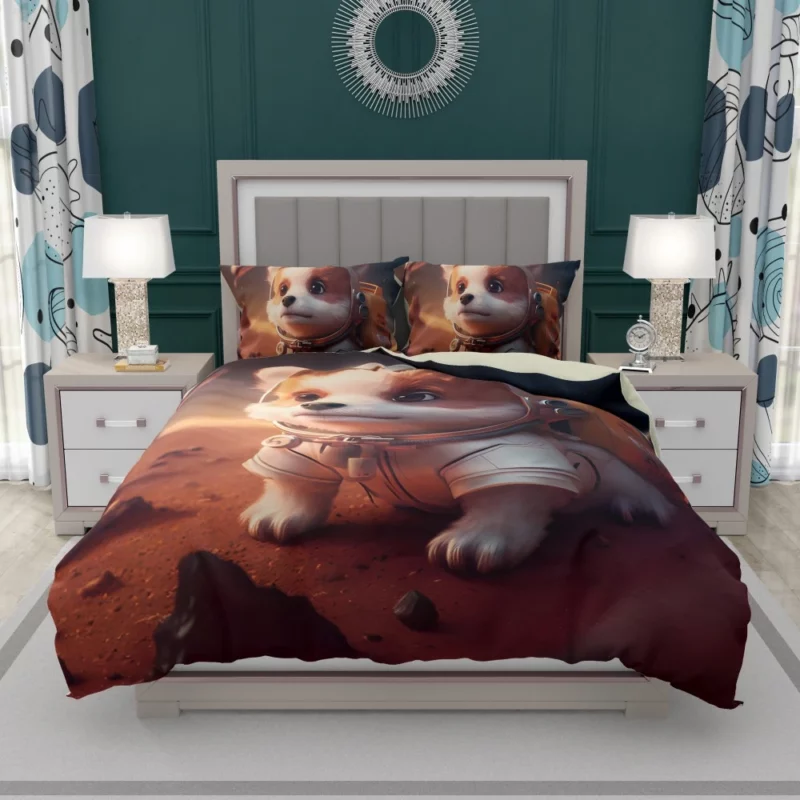 Dog Space Suit Bedding Set 1