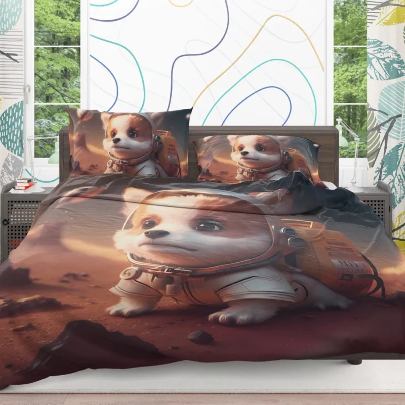 Dog Space Suit Bedding Set