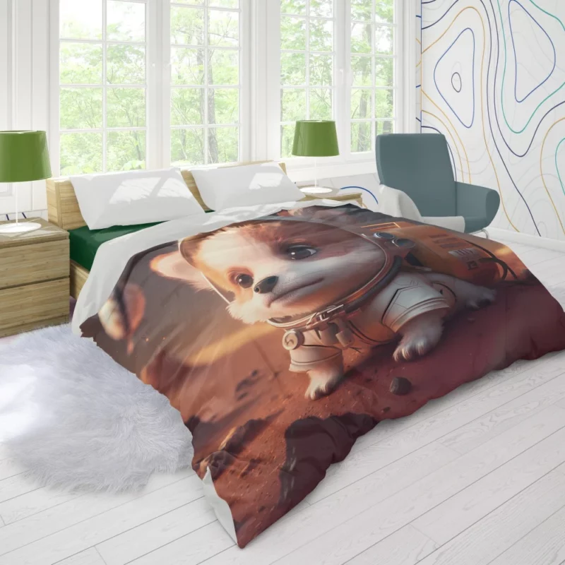 Dog Space Suit Duvet Cover