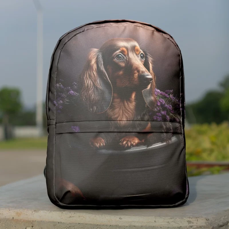 Dog in Purple Pot Backpack