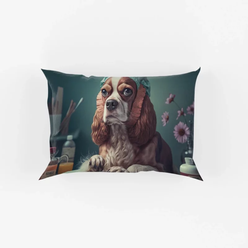 Dog with Blue Cap Painting Print Pillow Cases