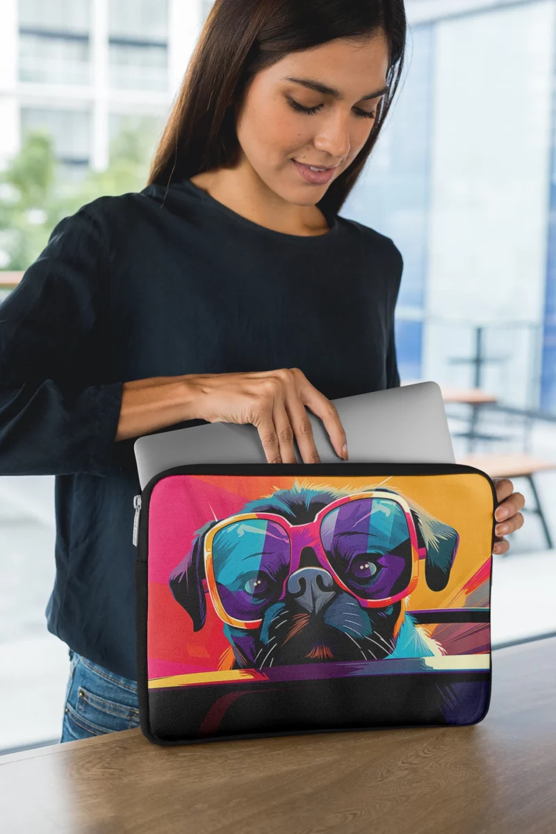 Dog with Sunglasses Laptop Sleeve 1