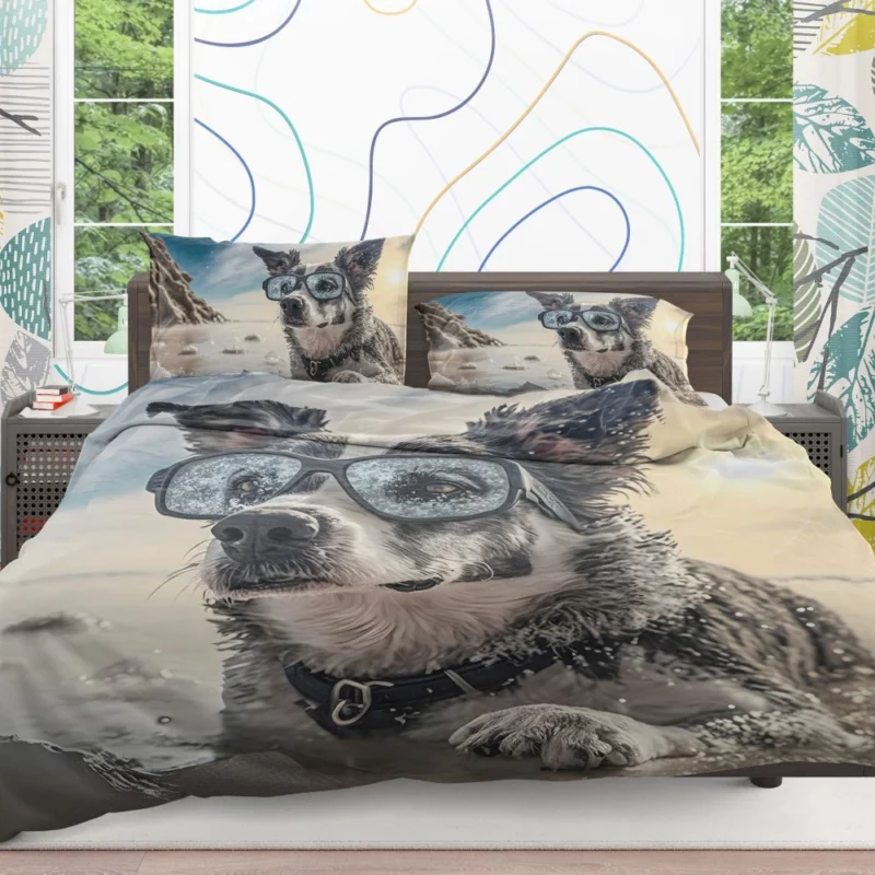 Doggone Refreshing Sky-Water Combo Bedding Set