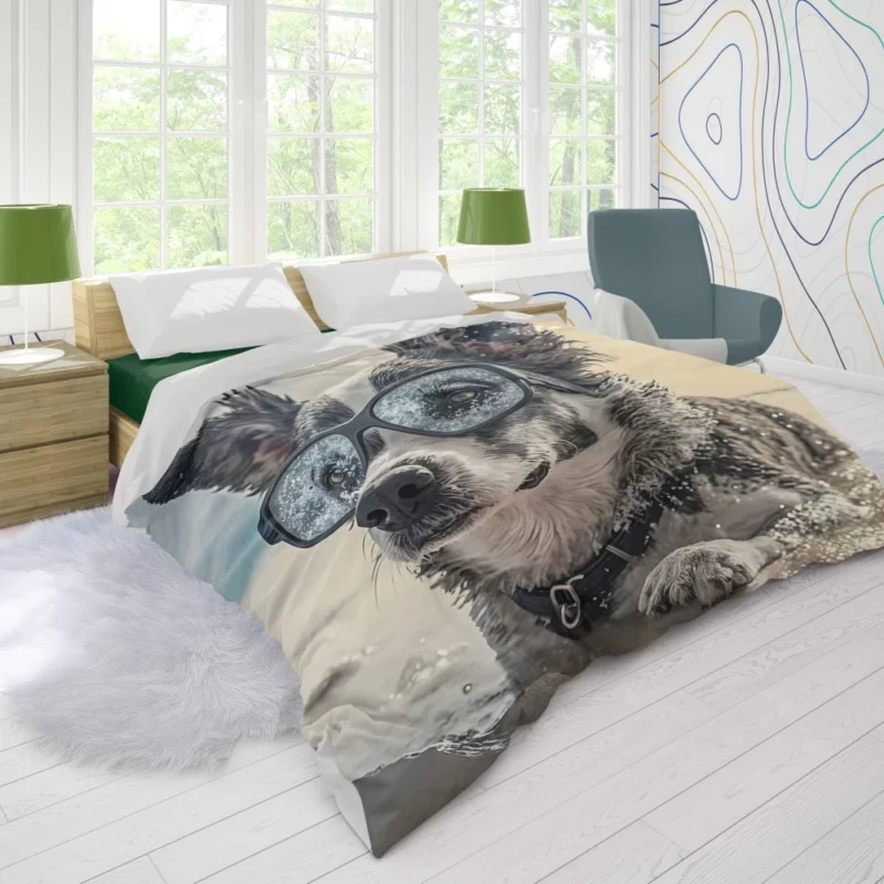 Doggone Refreshing Sky-Water Combo Duvet Cover