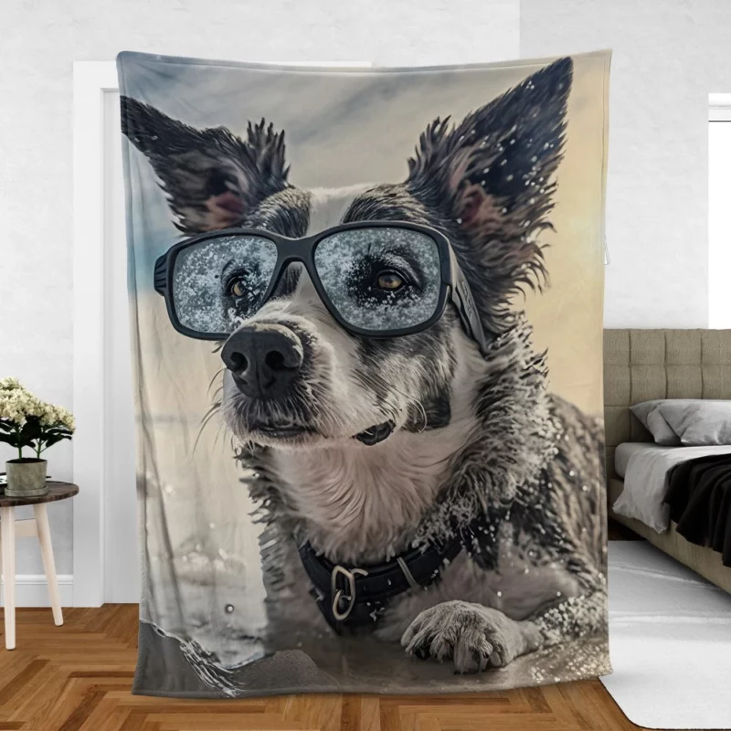 Doggone Refreshing Sky-Water Combo Fleece Blanket