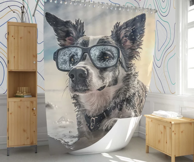 Doggone Refreshing Sky-Water Combo Shower Curtain 1