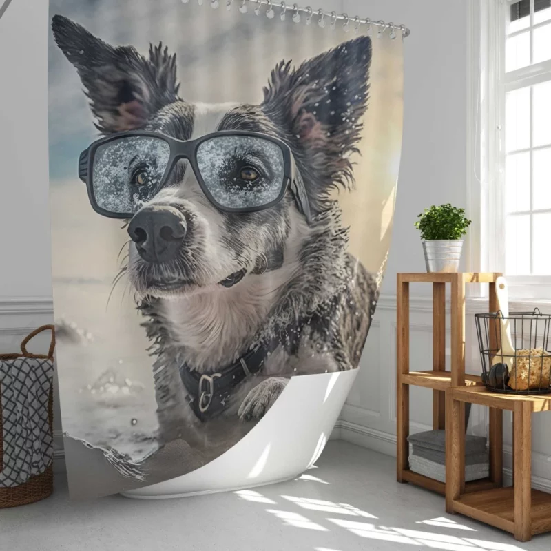 Doggone Refreshing Sky-Water Combo Shower Curtain