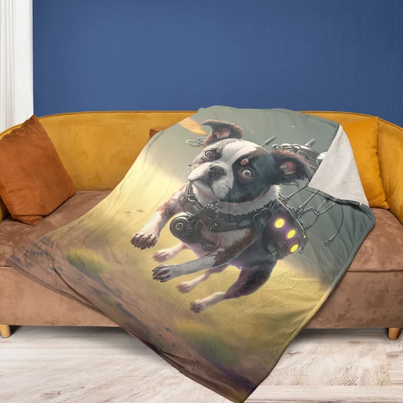 Drone-Dog Outdoors Fleece Blanket 1