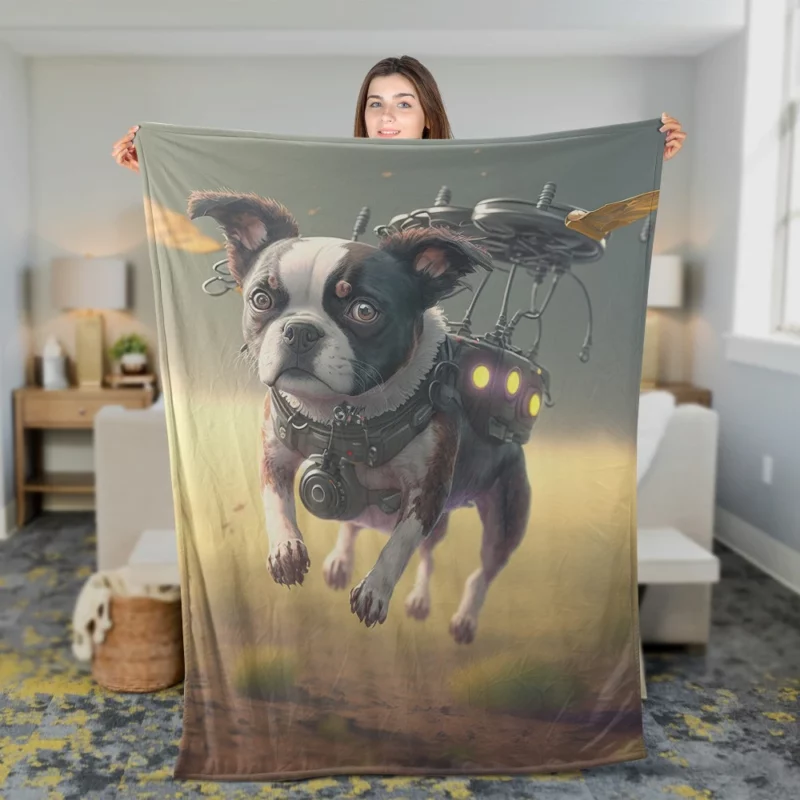 Drone-Dog Outdoors Fleece Blanket 2