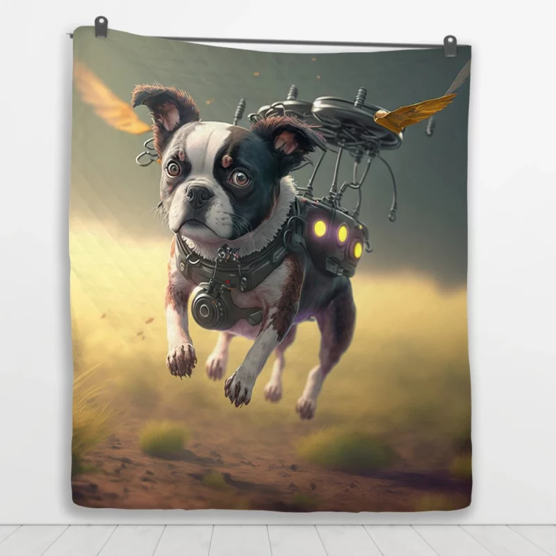 Drone-Dog Outdoors Quilt Blanket 1