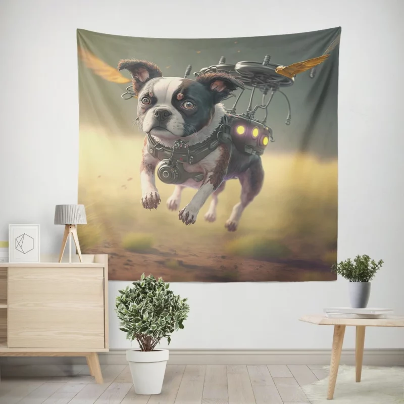 Drone-Dog Outdoors Wall Tapestry