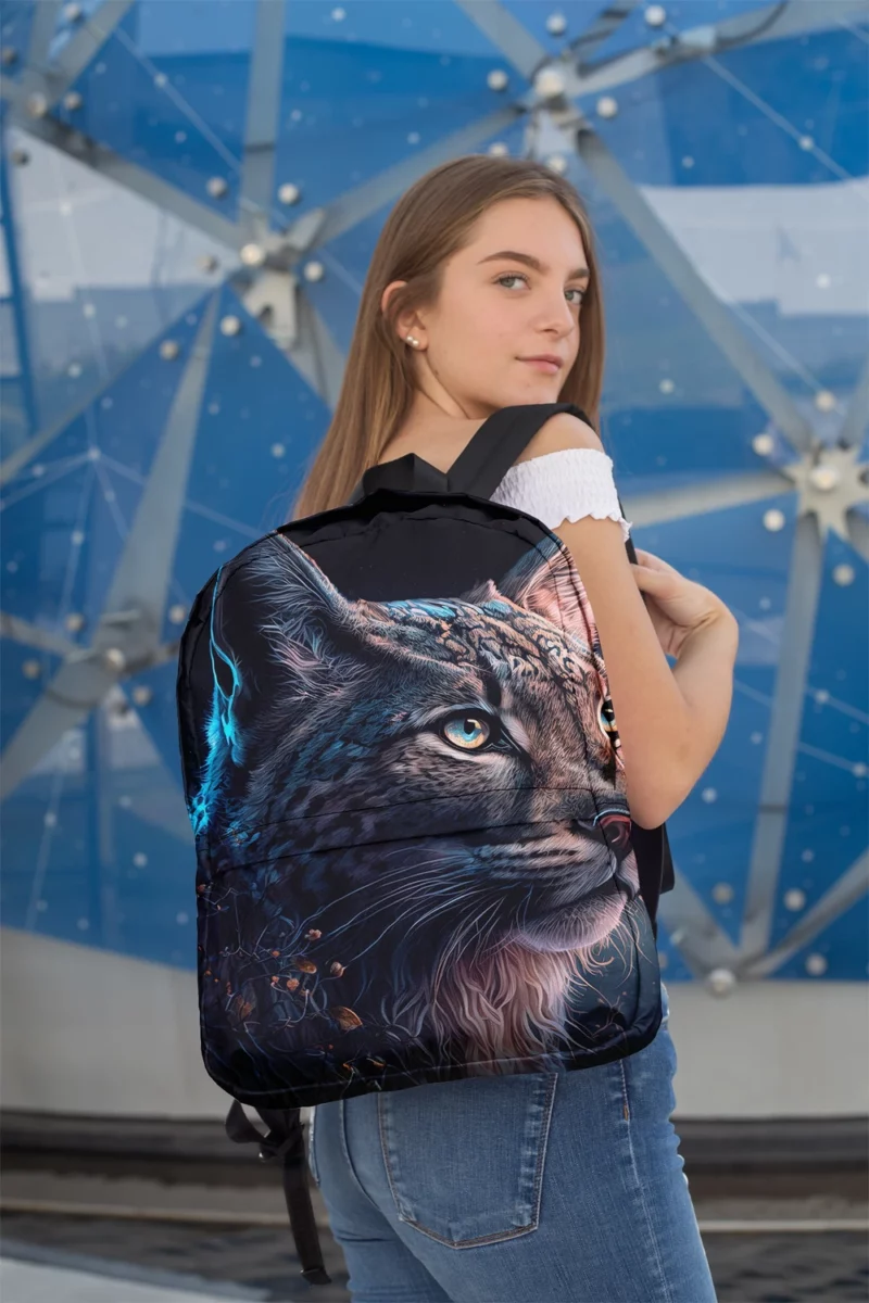 Enchanted Lynx Illustration Backpack 2