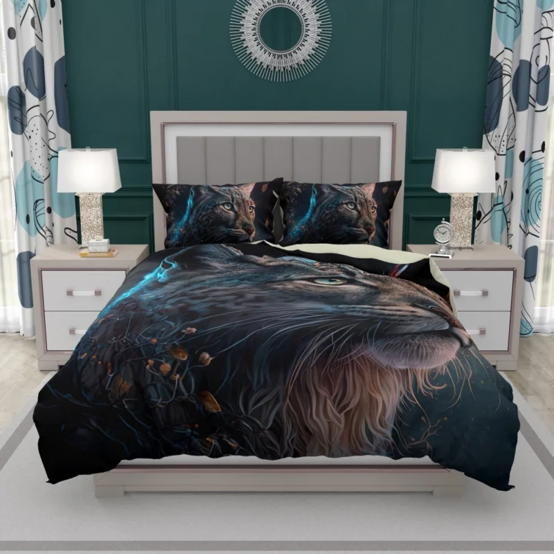 Enchanted Lynx Illustration Bedding Set 1