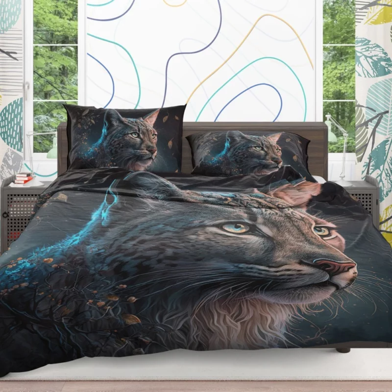 Enchanted Lynx Illustration Bedding Set