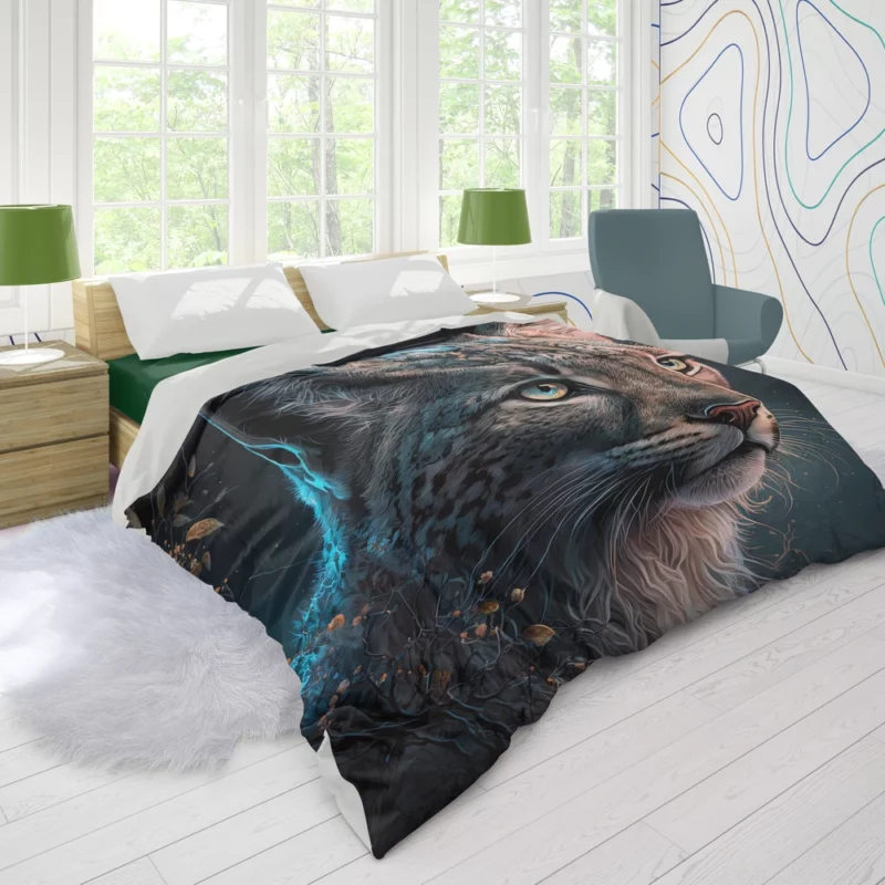 Enchanted Lynx Illustration Duvet Cover