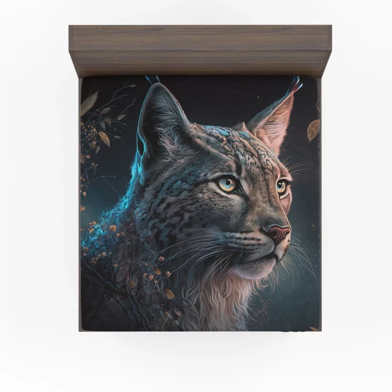 Enchanted Lynx Illustration Fitted Sheet