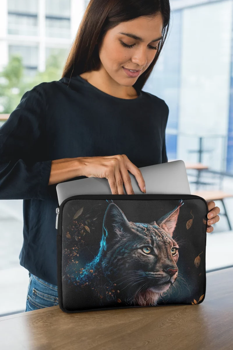 Enchanted Lynx Illustration Laptop Sleeve 1