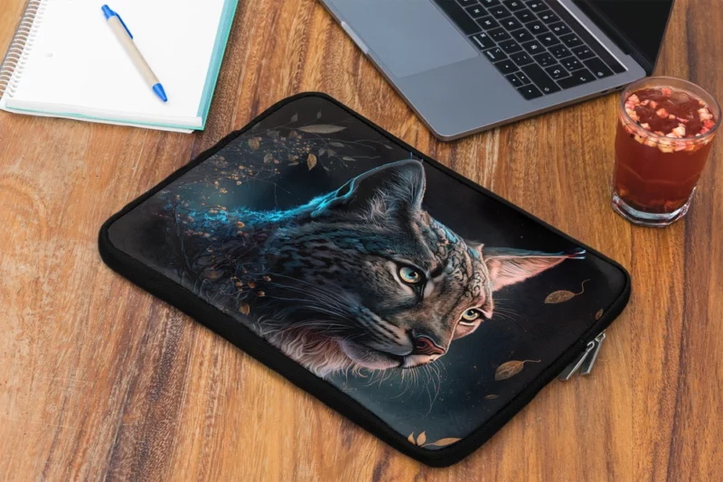 Enchanted Lynx Illustration Laptop Sleeve 2