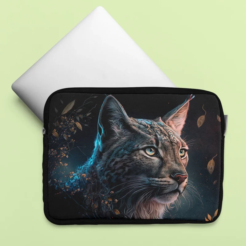 Enchanted Lynx Illustration Laptop Sleeve