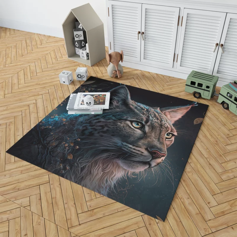 Enchanted Lynx Illustration Rug 1