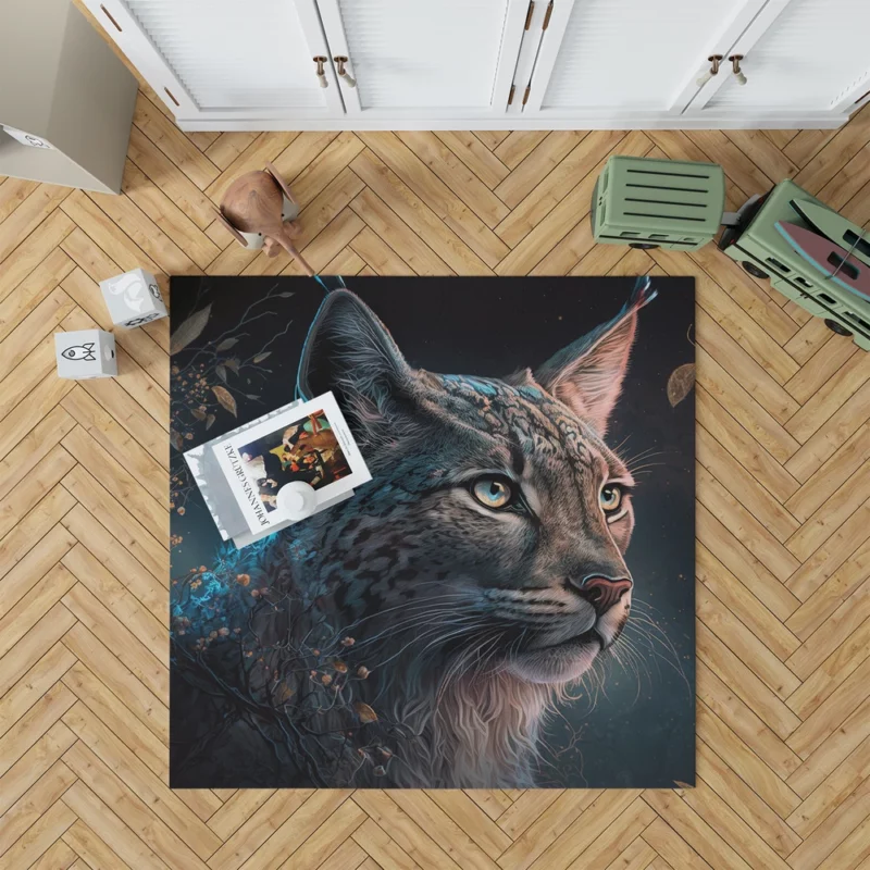 Enchanted Lynx Illustration Rug