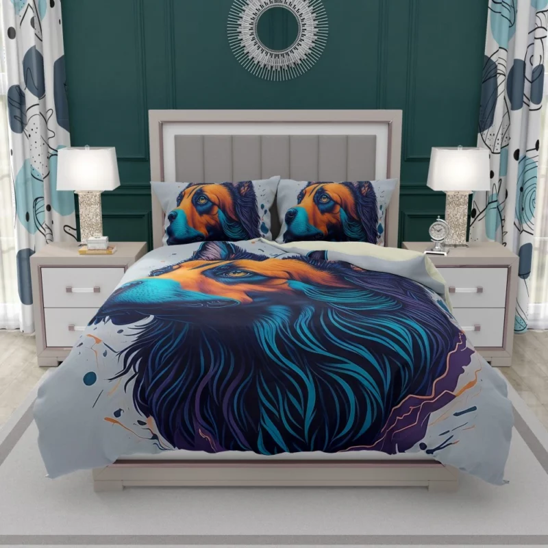 Fantasy Spots Dog Graphic Print Bedding Set 1