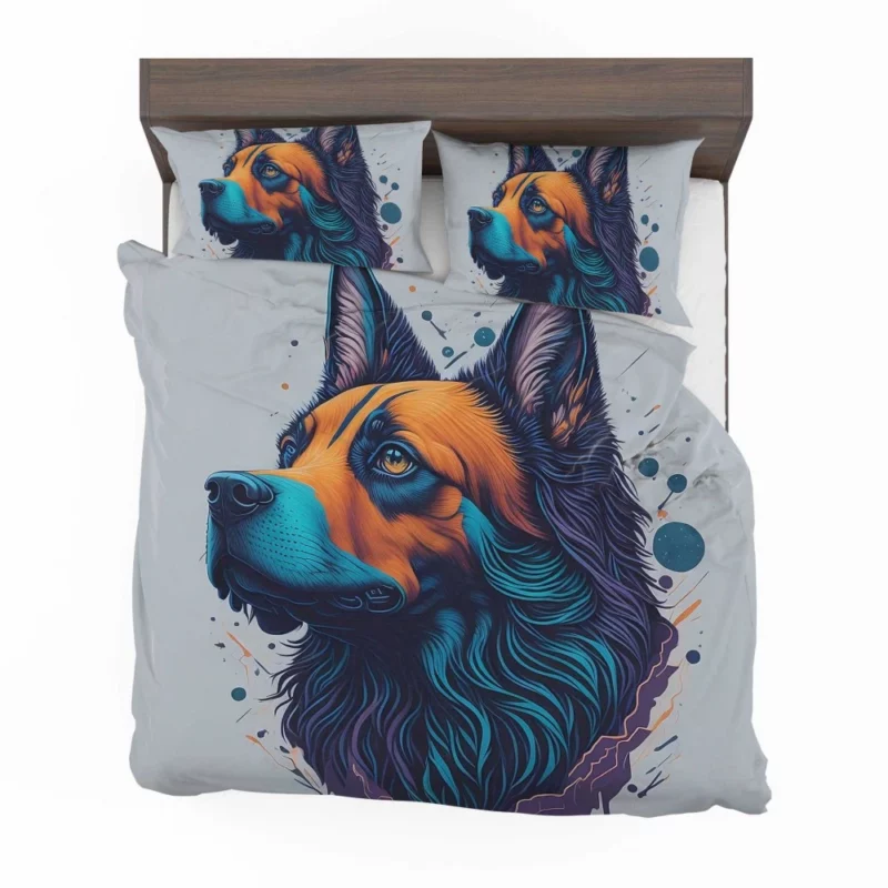 Fantasy Spots Dog Graphic Print Bedding Set 2