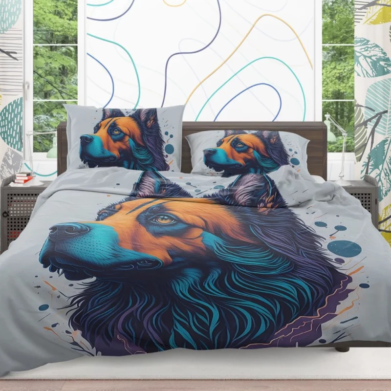 Fantasy Spots Dog Graphic Print Bedding Set