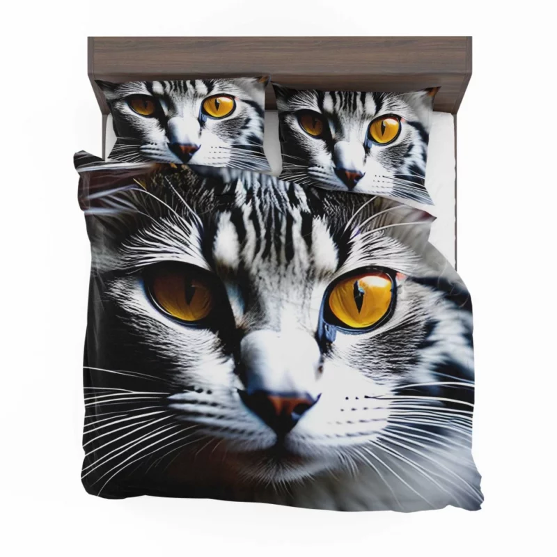 Fiery and Icy Cat Art Print Bedding Set 2