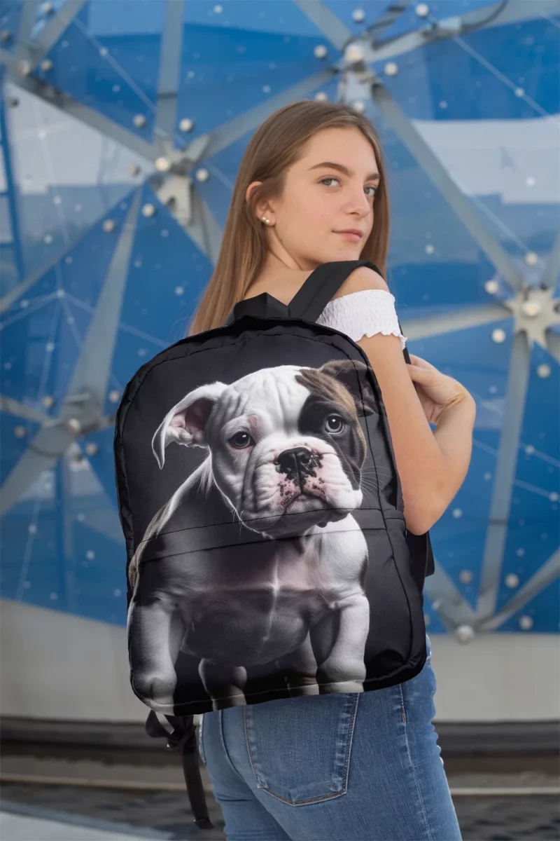 Funny American Bulldog Print Backpack 2