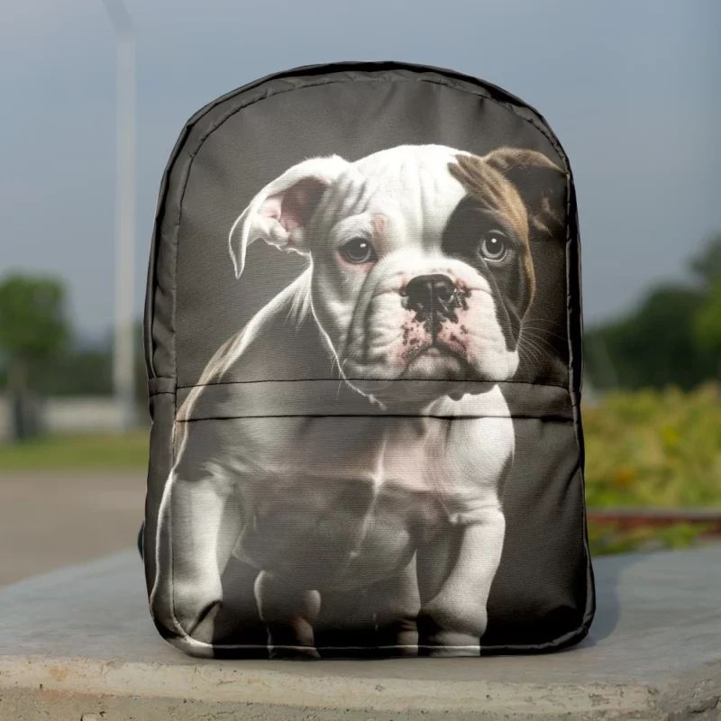 Funny American Bulldog Print Backpack
