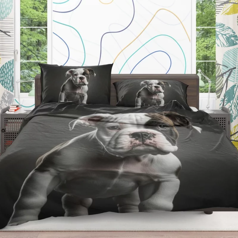 Funny American Bulldog Print Bedding Set