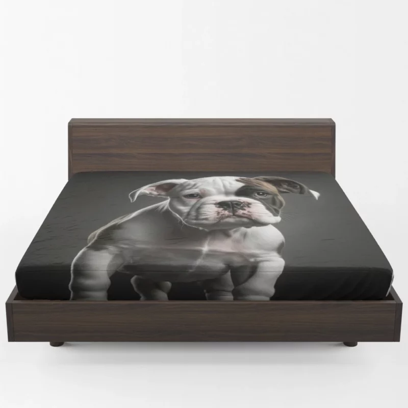 Funny American Bulldog Print Fitted Sheet 1