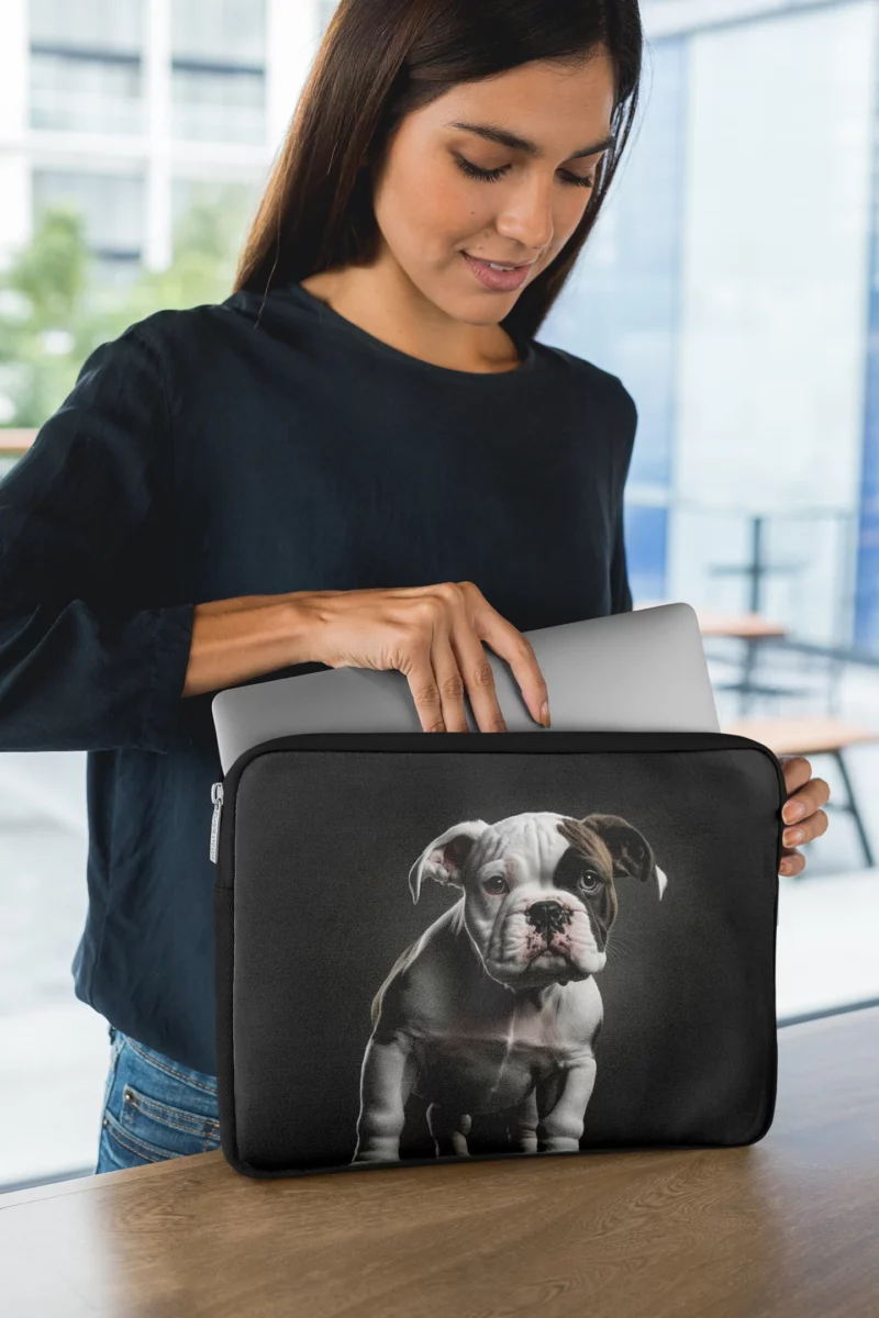 Funny American Bulldog Print Laptop Sleeve 1