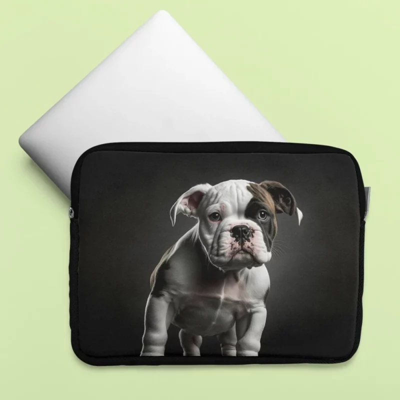 Funny American Bulldog Print Laptop Sleeve