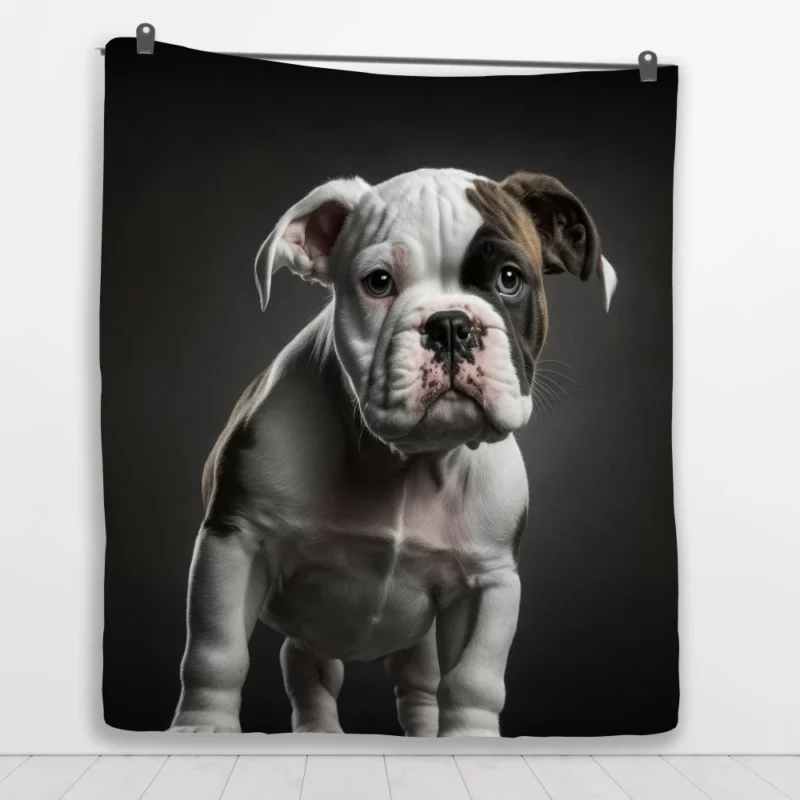 Funny American Bulldog Print Quilt Blanket 1