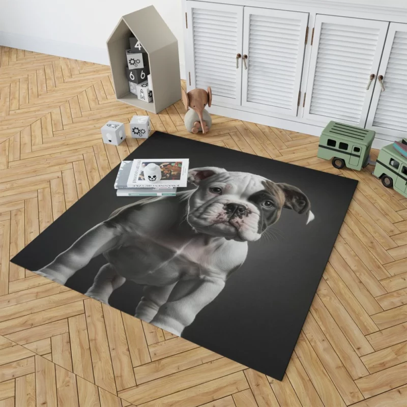 Funny American Bulldog Print Rug 1