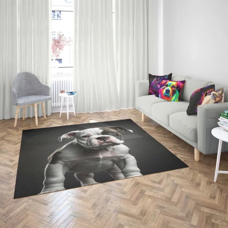 Funny American Bulldog Print Rug 2